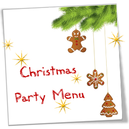 Christmas party menu