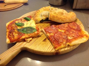 pizza and calzone
